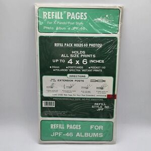 Pioneer Photo Album Refill Packs for JPF-46 Albums, Holds 60 Photos, New